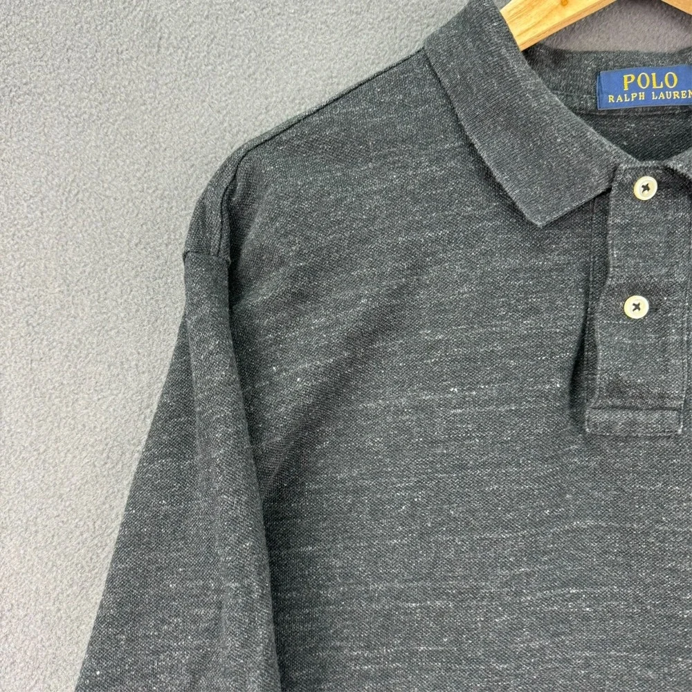 Polo Ralph Lauren Shirt Men's Size XL Gray Long Sleeve Red Pony Classic Fit